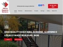 Website Screenshot Albury Superior Screens