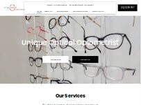 Website Screenshot Unique Optical Optometrist