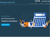 Website Screenshot Prestige Income Tax