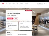 Website Screenshot New Balance Sydney Outlet Village