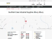 Website Screenshot Southern Cross Industrial Supplies Albury
