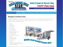 Website Screenshot Paradise Cold Room Hire