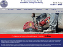 A-1 Concrete Services Pty Ltd website screenshot