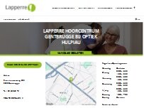 Website Screenshot Centre auditif Lapperre Gentbrugge chez Optiek Hulpiau