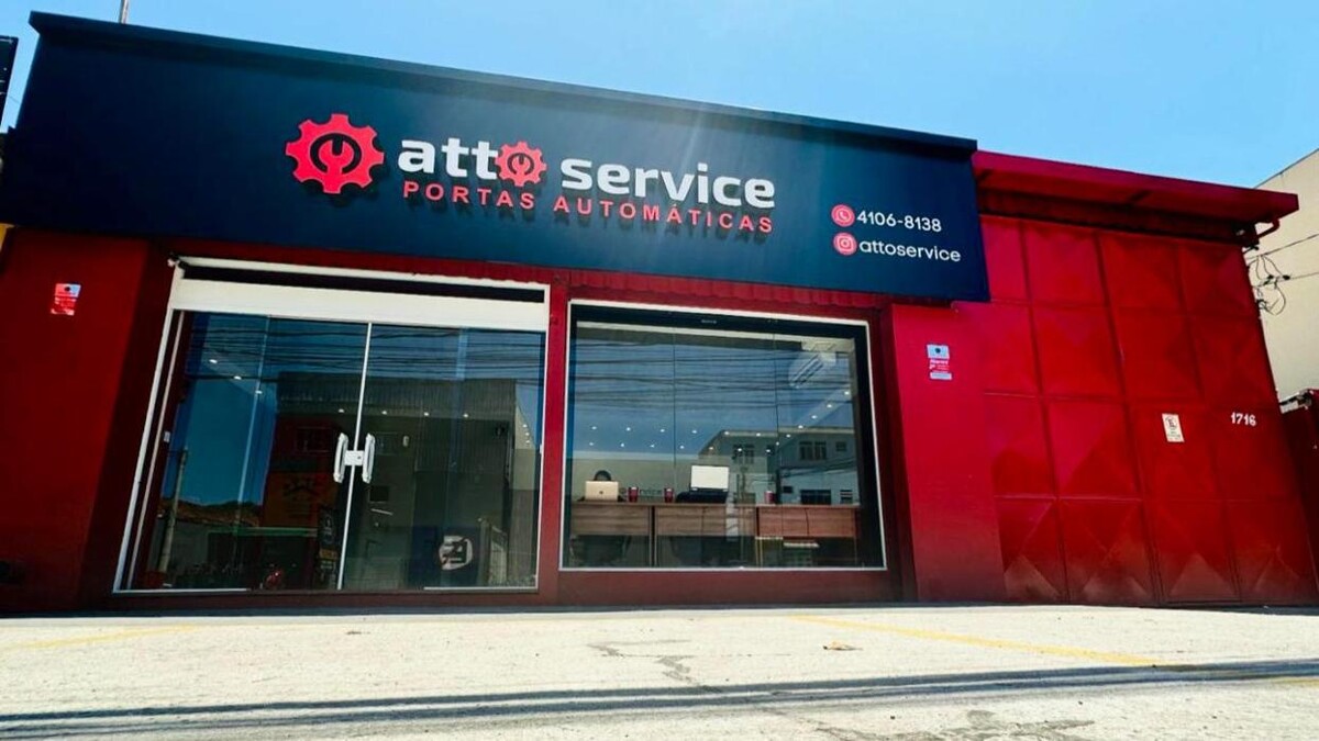 Images Atto Service Porta de Enrolar Automática Porta de Vidro Automática Porta Americana