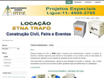Screenshot for http://www.etnatrafo.com.br