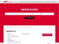 Website Screenshot Avis Car Rental