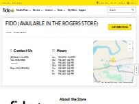 Website Screenshot Fido (Available in the Rogers store)