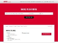 Website Screenshot Avis Car Rental