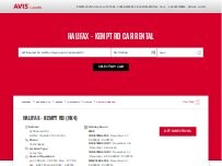 Website Screenshot Avis Car Rental