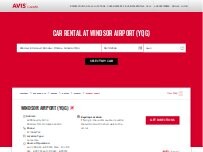 Website Screenshot Avis Car Rental