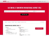 Website Screenshot Avis Car Rental