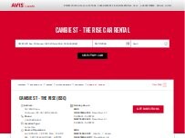 Website Screenshot Avis Car Rental