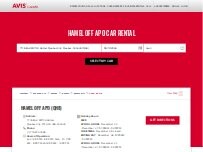 Website Screenshot Avis Car Rental