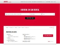 Website Screenshot Avis Car Rental