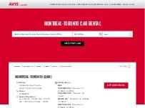 Website Screenshot Avis Car Rental