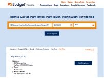 Website Screenshot Budget Car Rental