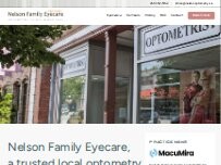 Website Screenshot Nelson Family Eyecare