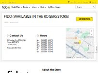 Website Screenshot Fido (Available in the Rogers store)