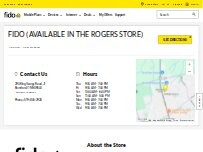 Website Screenshot Fido (Available in the Rogers store)