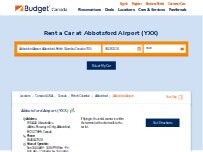 Website Screenshot Budget Car Rental