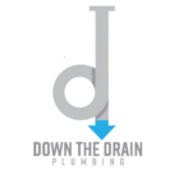 Down The Drain Plumbing Logo