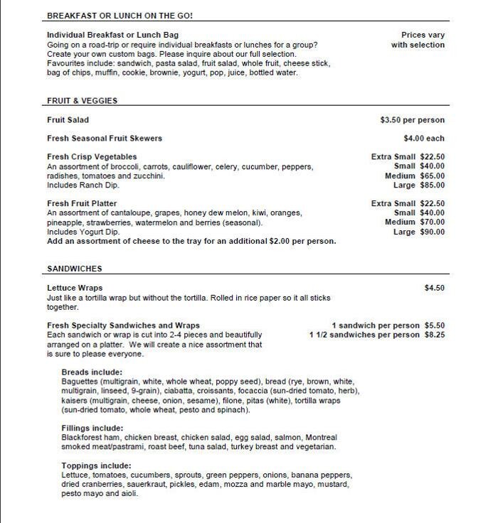 Images Sandwiches'N More Lunch & Catering Co. Ltd.