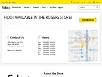 Website Screenshot Fido (Available in the Rogers store)