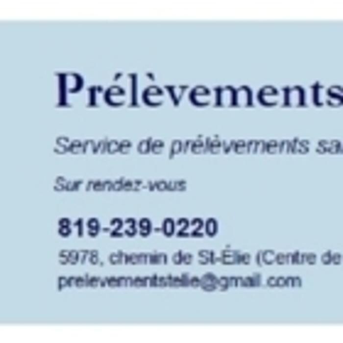 Images Prélèvements St-Élie
