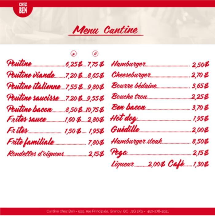 Images Cantine Chez Ben
