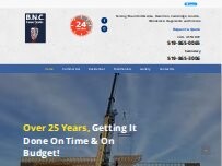 Website Screenshot B.N.C. Crane Services Ltd