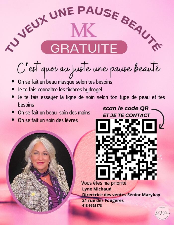 Images Lyne Michaud Directrice des Ventes Indépendantes Mary Kay