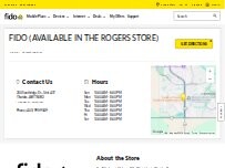 Website Screenshot Fido (Available in the Rogers store)
