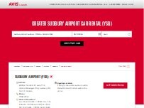 Website Screenshot Avis Car Rental