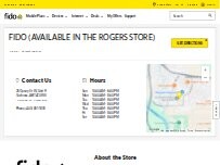 Website Screenshot Fido (Available in the Rogers store)