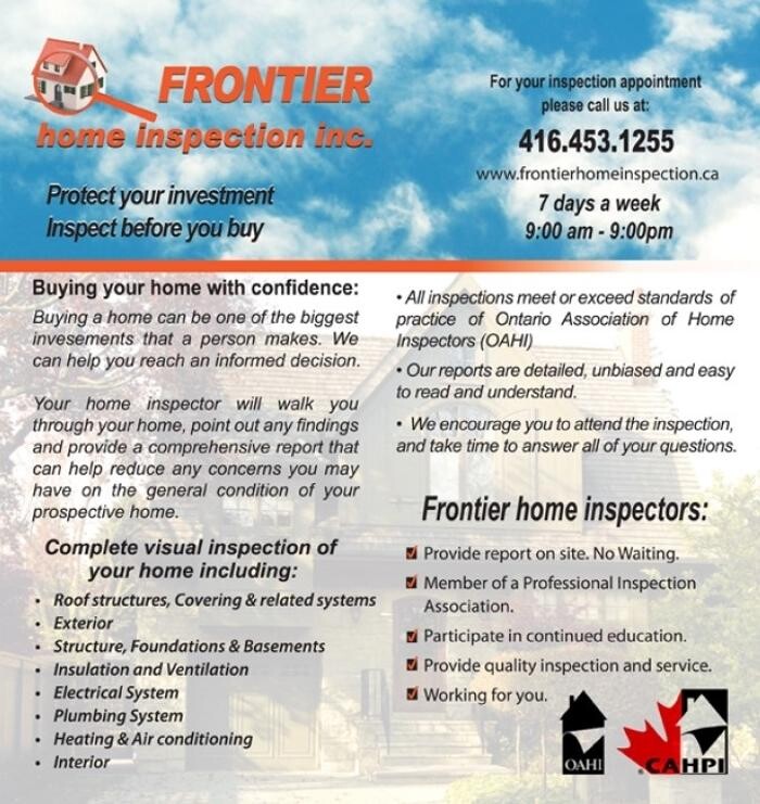 Images Frontier Home Inspection Inc
