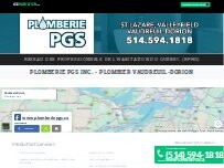 Website Screenshot Plomberie PGS Inc. - Plombier Vaudreuil-Dorion