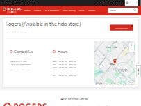 Website Screenshot Rogers (Available in the Fido store)