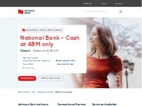 Website Screenshot National Bank - Cash at ABM only