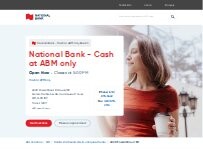 Website Screenshot National Bank - Cash at ABM only