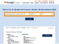 Website Screenshot Budget Car Rental
