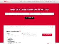 Website Screenshot Avis Car Rental