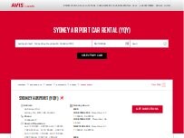 Website Screenshot Avis Car Rental