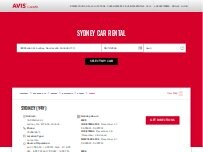 Website Screenshot Avis Car Rental