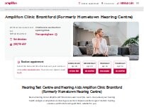 Website Screenshot Amplifon Clinic Brantford (Formerly Hometown Hearing Centre)