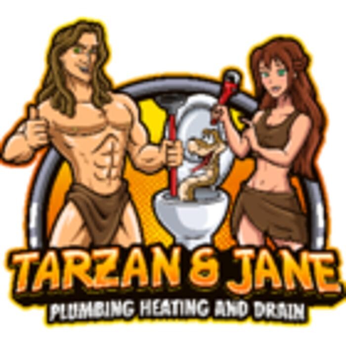 Tarzan & Jane Plumbing Heating and Drain Logo