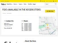 Website Screenshot Fido (Available in the Rogers Store)