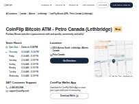 Website Screenshot CoinFlip Bitcoin ATM - Petro Canada (Lethbridge)