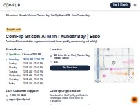 Website Screenshot CoinFlip Bitcoin ATM - Esso (Thunder Bay)