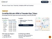 Website Screenshot CoinFlip Bitcoin ATM - Esso (Thunder Bay)